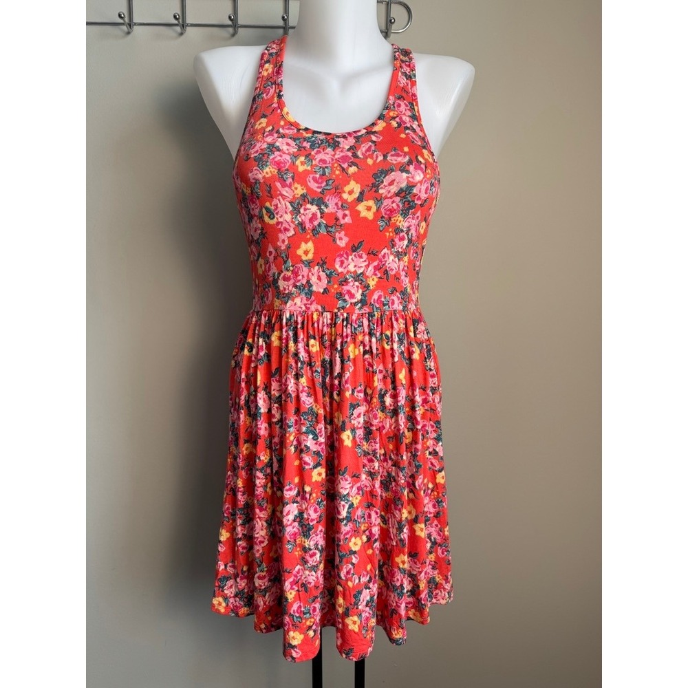 Kimchi Blue Floral Open Back Fit & Flare Dress Multi Womens Small Boho Festival